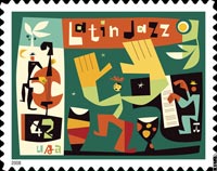 Latin Jazz commemorative stamp  (USPS)