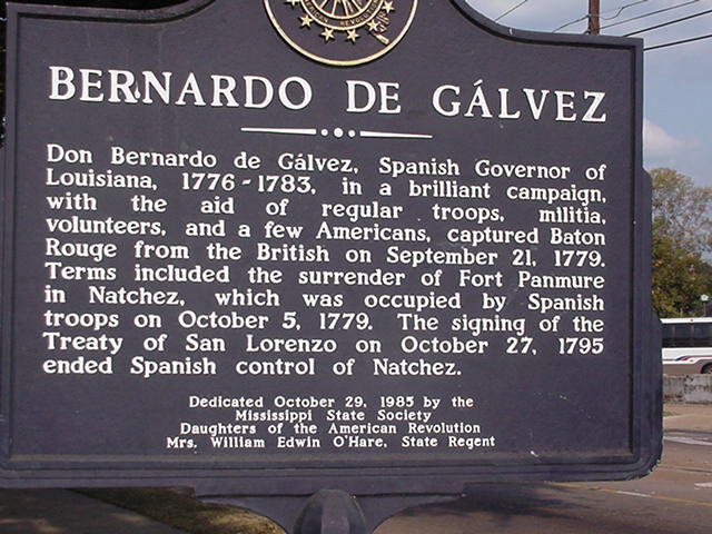 Plaque Honoring Galvez