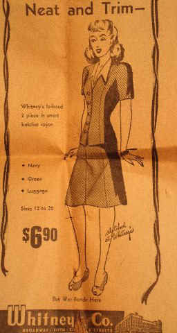 Whitney's dress ad
