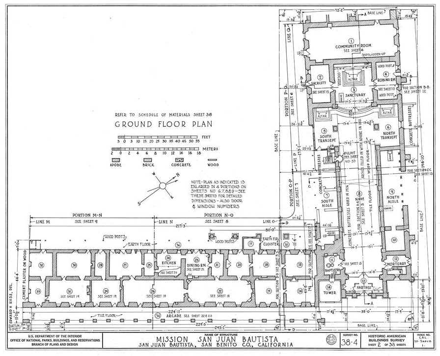 Plan of Mission San Juan Bautista